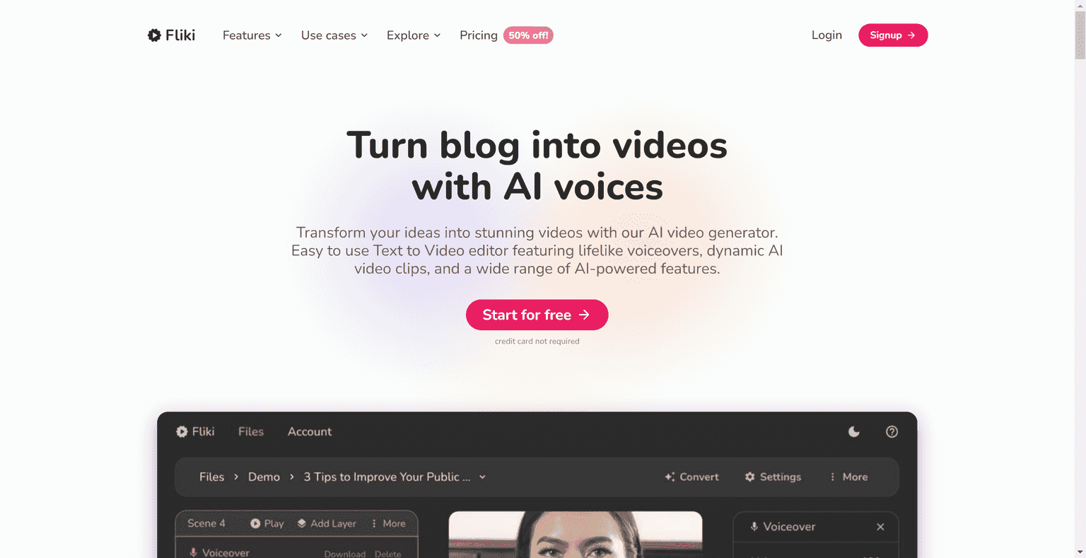 Convert text into videos with AI voices