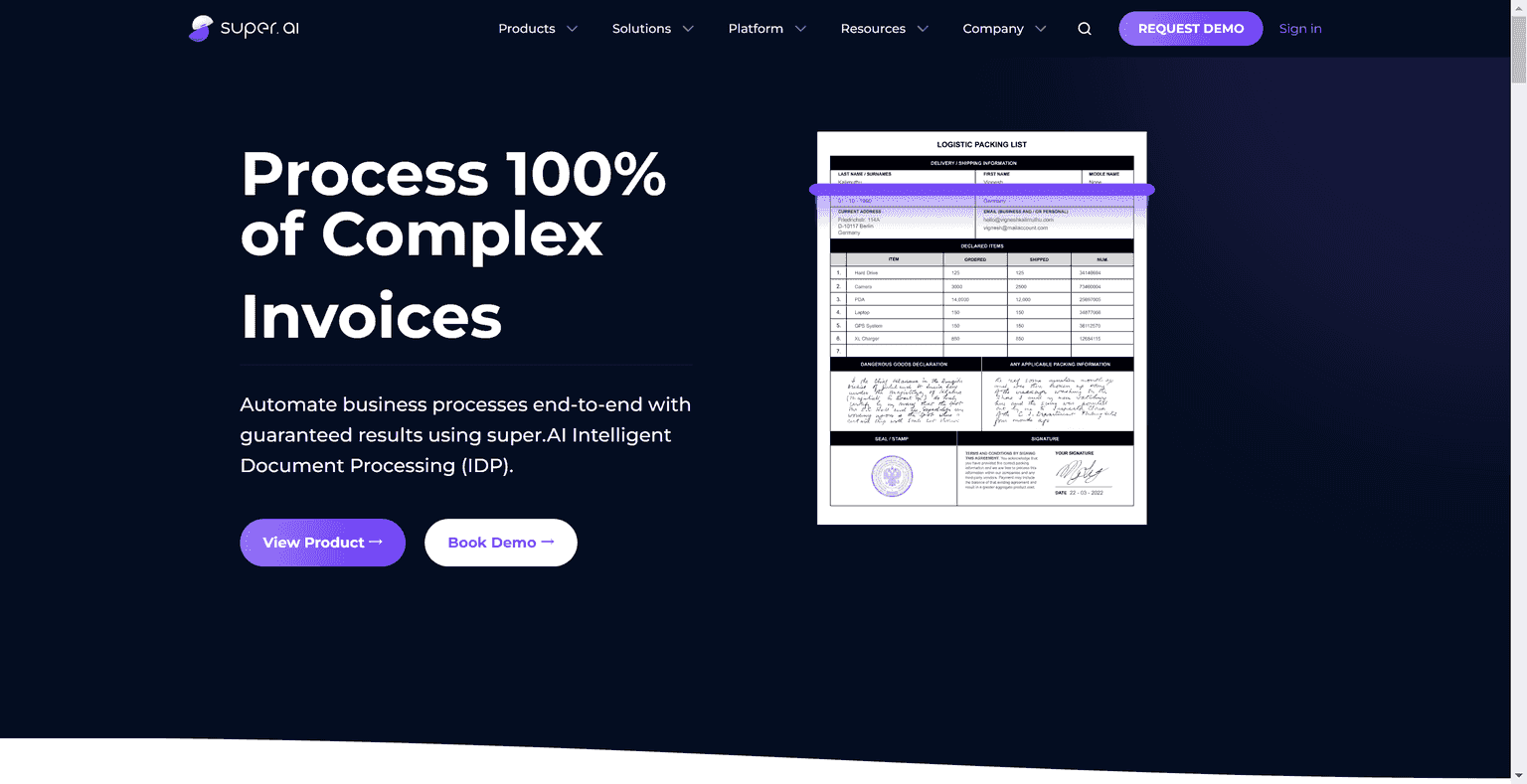 AI Intelligent Document Processing (IDP) achieves end-to-end automation of business processes, quickly transforming any unstructured data into AI applications.