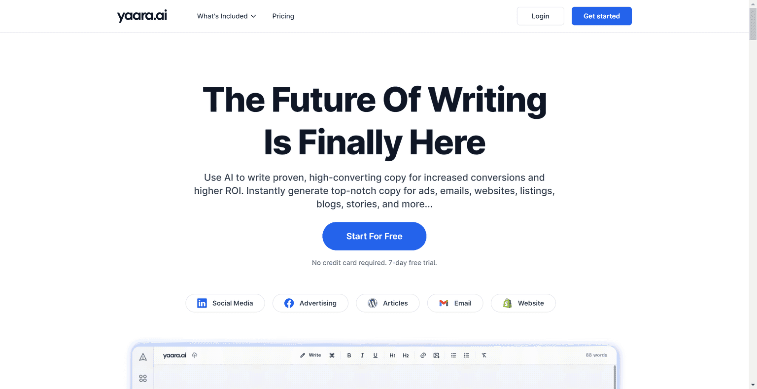 Yaara.ai is an AI-driven content generation tool that helps businesses create content faster. With Yaara, you can create high-quality, engaging content in minutes.