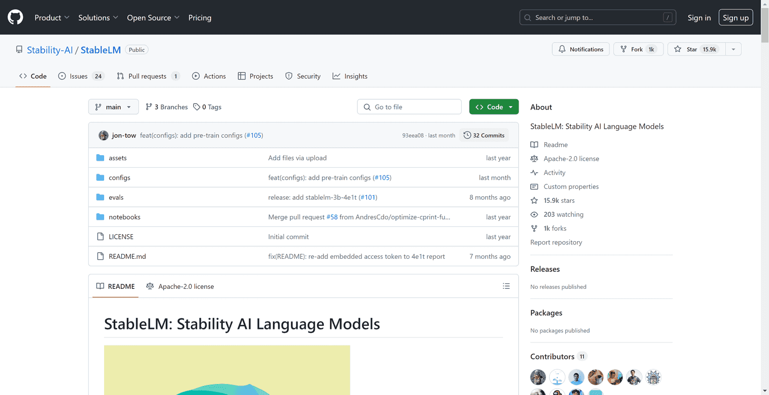 Open-source large language model similar to ChatGPT launched by StabilityAI