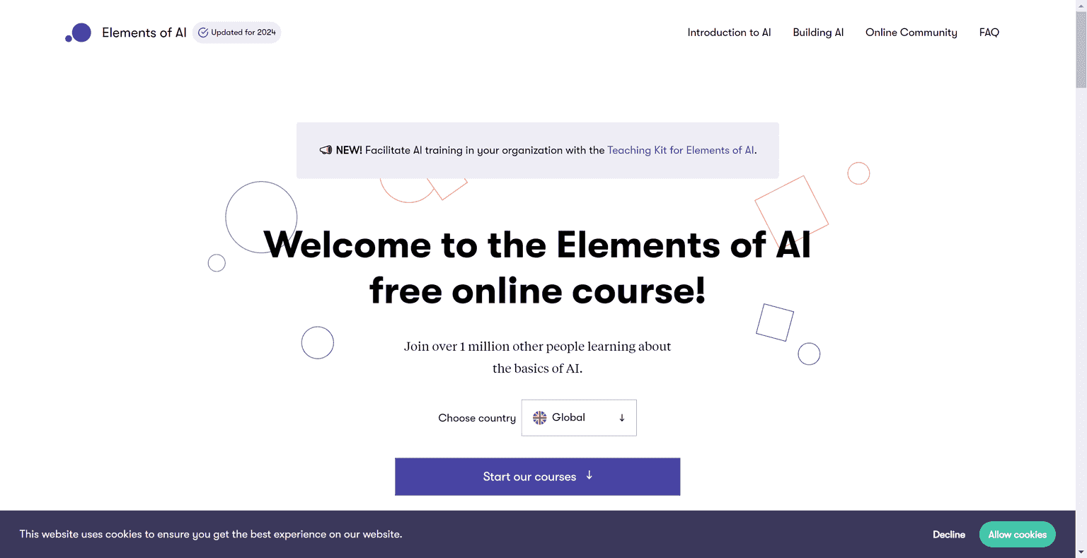 Free online AI general education