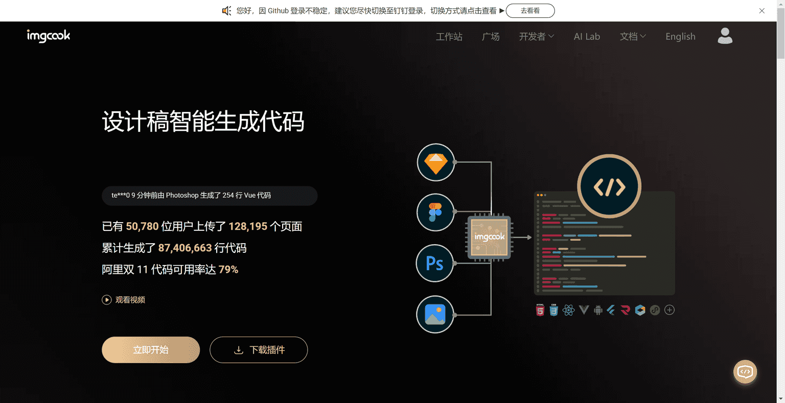 Alibaba launches free intelligent generation of front-end code from design drafts