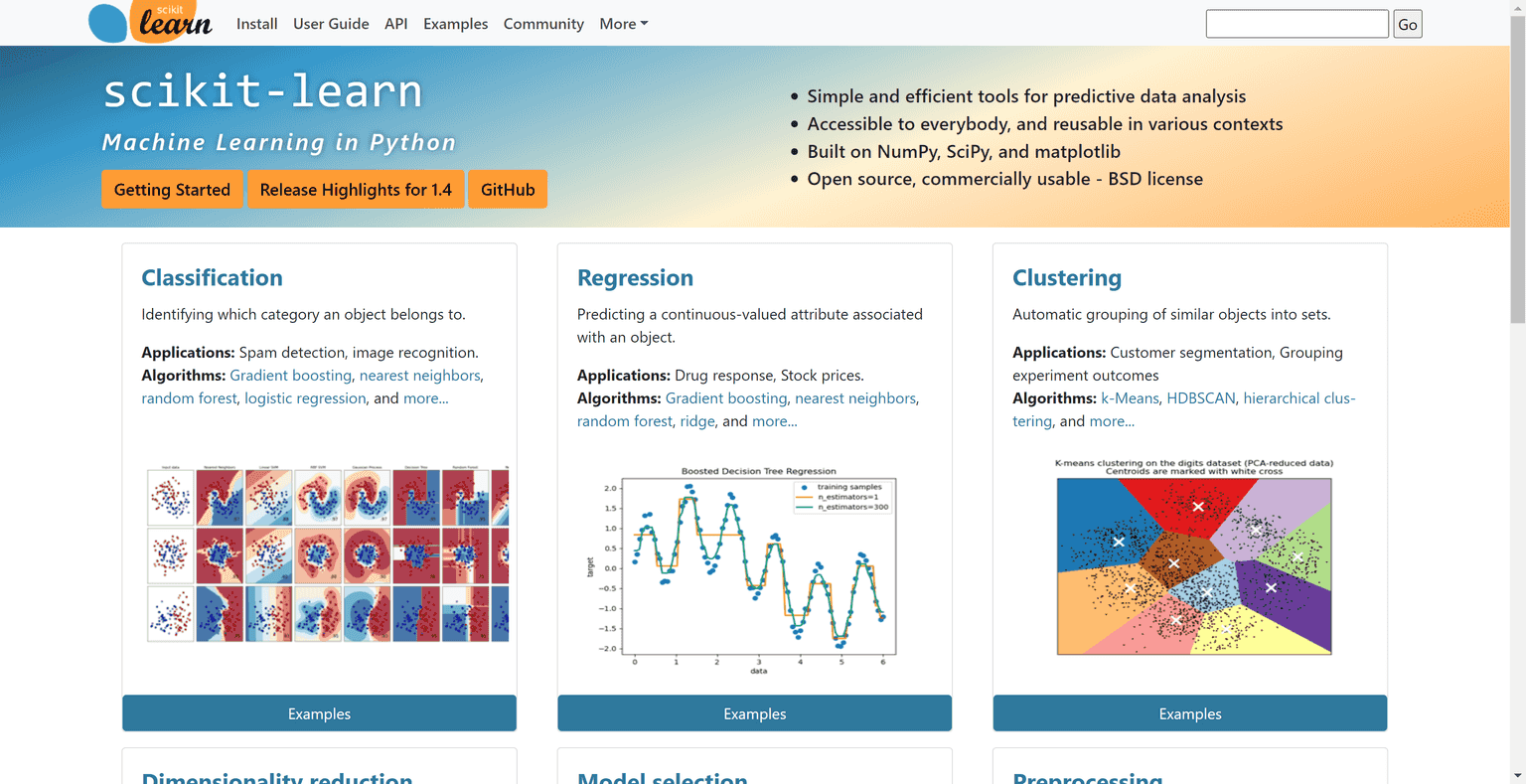 Python machine learning library