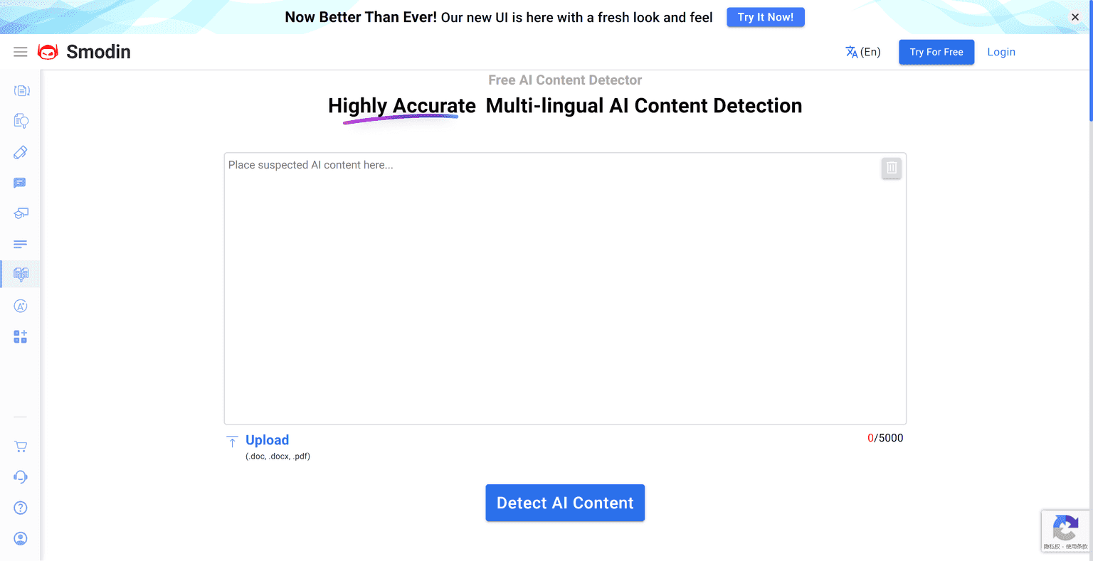 Multilingual AI content detection tool