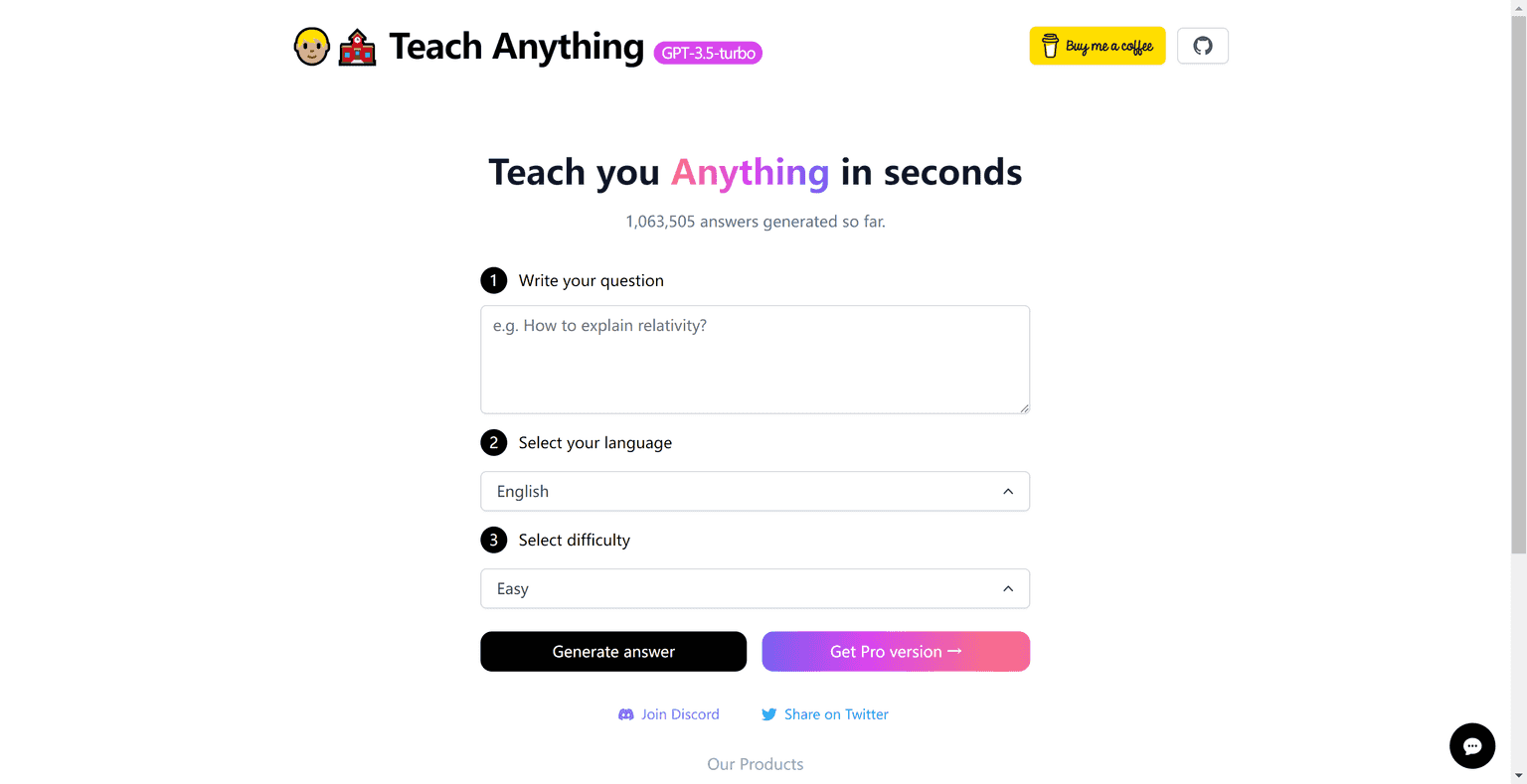 Teach you anything in seconds with AI.