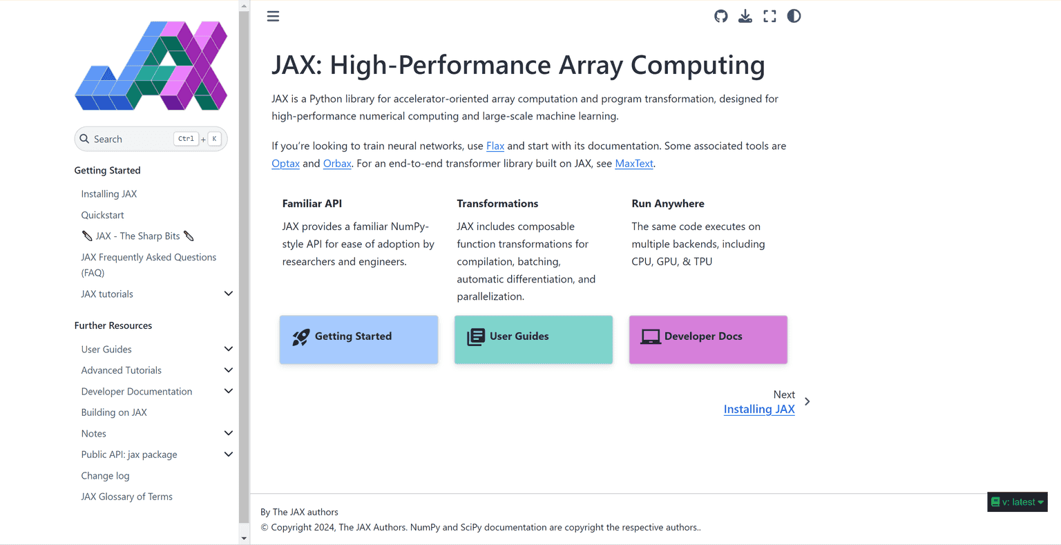 Machine learning framework launched by Google for transforming numerical functions